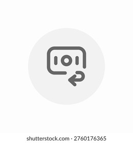 money return icon sign vector
