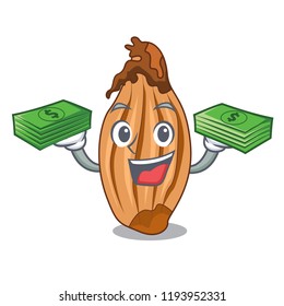 With money ripe shallot isolated on a mascot