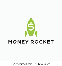 Ilustración vectorial del logotipo del cohete monetario