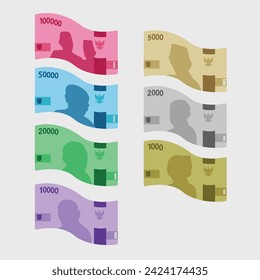 Money Rupiah Indonesia in vector