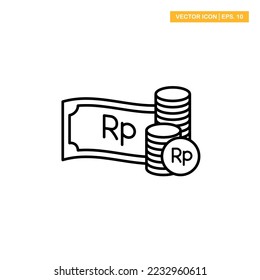 Money rupiah,coin icon vector design illustration