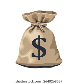 Money sack with dollar sign, money bag illustration