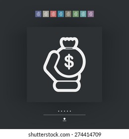 Money sack icon