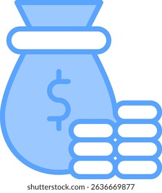 Money Sack Icon Element For Design