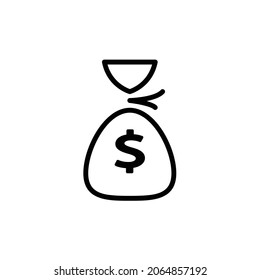 Money sack icon, eps 10