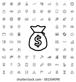 Money Sack Icon Illustration Isolated Vector Sign Symbol. Startup Icons Set.