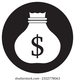 Geldsack-Symbol, Vektorgrafik-Logo-Design