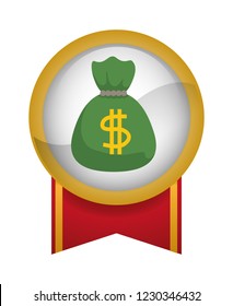 money sack isolated icon