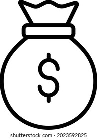 Money Sack Isolated Vector icon which can easily modify or edit

