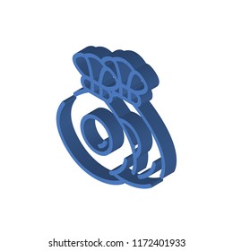 Money sack isometric left top view 3D icon
