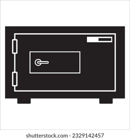 diseño vectorial del icono de caja segura de dinero