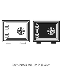 vector de icono plano seguro contra el dinero