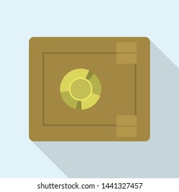 Money safe icon. Flat illustration of money safe vector icon for web design