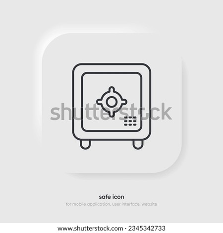Money safe icon. Locker, safe, case icon on white background.
