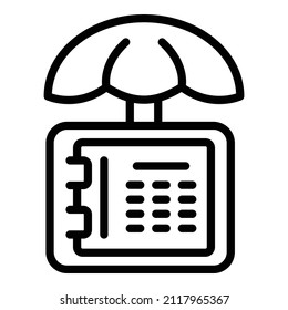 Money safe icon outline vector. Finance business. Market campaign