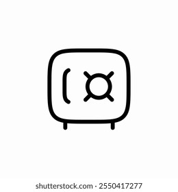 money safe icon sign vector