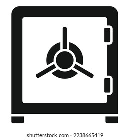 Money safe icon simple vector. Finance payment. People service