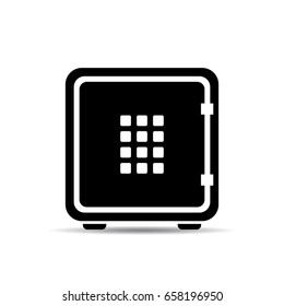 Money safe icon vector on white background
