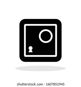Money Safe lock icon in flat style. Small safe symbol for your web site design, logo, app, UI Vector EPS 10.