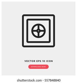 Money safe vector icon