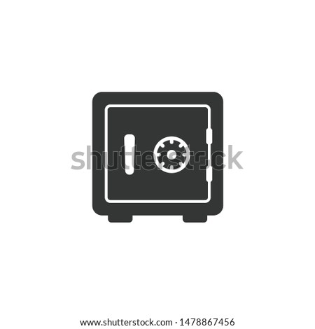 Money safe vector icon illustration