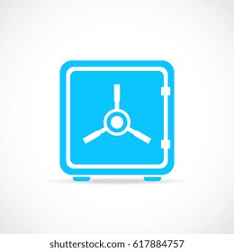 Money safe vector sign isolated on white background