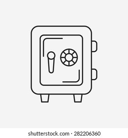 money safety box line icon