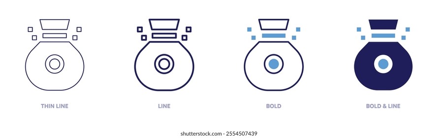 Money safety icon in 4 different styles. Thin Line, Line, Bold, and Bold Line. Duotone style. Editable stroke.