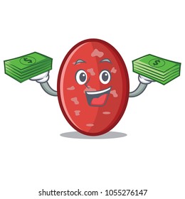 With money salami mascot cartoon style