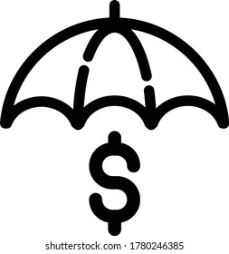 money save flat outline icon isolated on white background