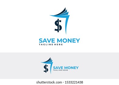 money save logo icon vector isolated