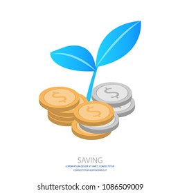 money saving abstract design isolate on white background. vector  illustration