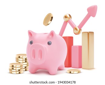 Money saving or accumulating, Financial services, Deposit concept. Isolated vector illustration for banner, poster, advertising.
