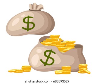 Money saving and money bag icon design, vector illustration Web site page and mobile app design vector illustration