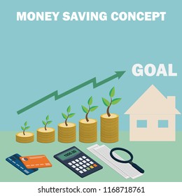 Money saving concept.