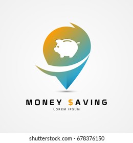 Money Saving concept. Realistic pointer. Symbol. Vector illustration