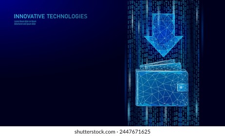 Money saving deposit concept. Wallet purse profit investment banking technology. Increase earning arrow vector illustration