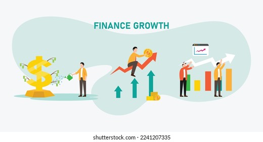 Money saving and investing 2d vector illustration concept for banner, website, illustration, landing page, flyer, etc.