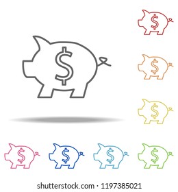 money saving pigeon icon. Elements of Finance and chart in multi colored icons. Simple icon for websites, web design, mobile app, info graphics