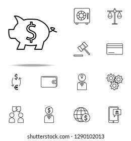 money saving pigeon icon. Finance And Chart icons universal set for web and mobile