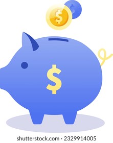 money saving piggy bank icons modern gradient style