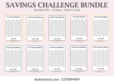 Money Saving Planner,Financial Challenge Tracker,A6 Budget Tracker,Savings Challenge Bundle,Savings Tracker Journal,Frugal Living Planner