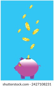 Ahorro de dinero en la olla de ahorro
