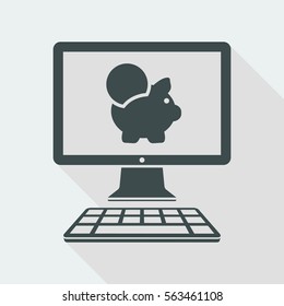 Money saving website services - Vector flat icon