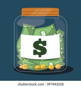 Money savings design, vector illustration