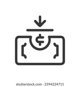 Money savings and finance icon, return money, cash back rebate icon