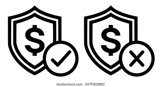 Money savings and finance vector linear icons set. Isolated icon collection such as money, dollar, currency, coins, hand, credit card, finance and more. Isolated icon collection of money related.