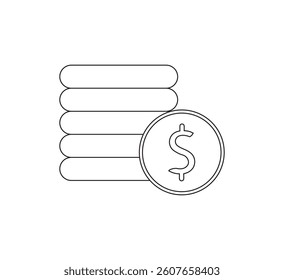 Money savings and finance vector linear icon image. Collection of isolated icons such as money, dollar, currency, coin, hand, credit card, finance.vector illustration editable