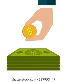 Money savings graphic design, vector illustration eps10