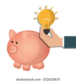 Money savings graphic design, vector illustration eps10